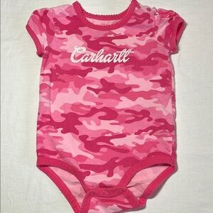 12M Carhartt Pink Camouflage Bodysuit One Piece